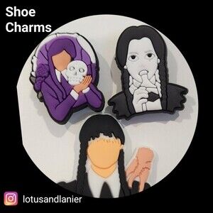 Shoe Charms "Wednesday" Charms Set of 3